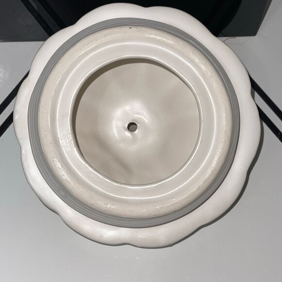 White Pumpkin Ceramic Cookie Jar, Candy Jar, Canister Fall Theme Or Halloween - Picture 3 of 8